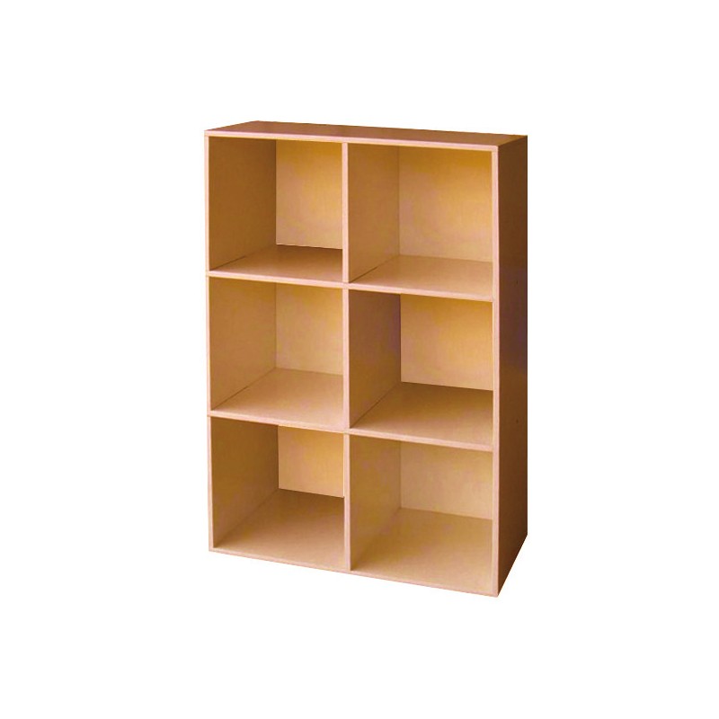 Complementi d'arredo Libreria Modello cubo 6 scomparti Ciliegio Cm 61x91