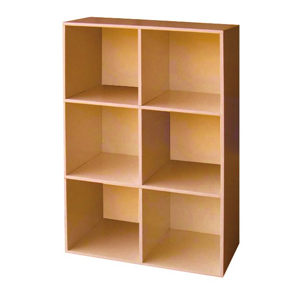 Complementi d'arredo Libreria Modello cubo 6 scomparti Ciliegio Cm 61x91
