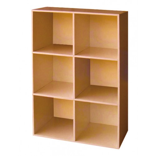 Complementi d'arredo Libreria Modello cubo 6 scomparti Ciliegio Cm 61x91