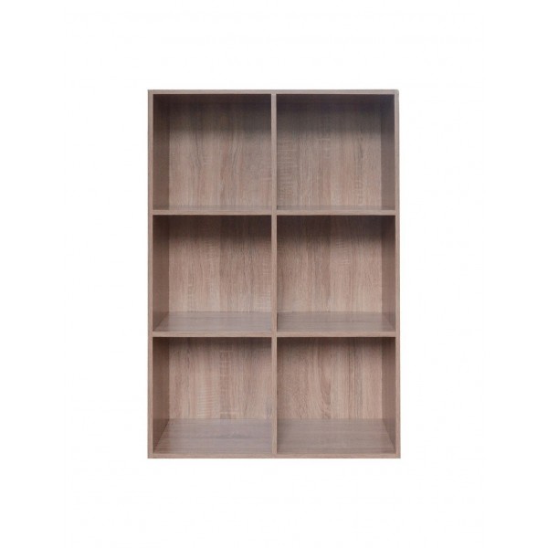 Complementi d'arredo Mobile Libreria Modello cubo 6 scomparti Rovere Cm 61x30x91h