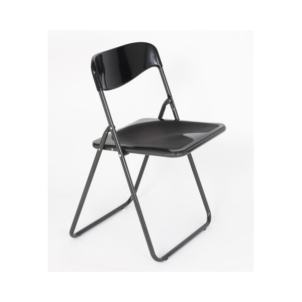 Sedie Sedia Pieghevole In Acciaio Nera