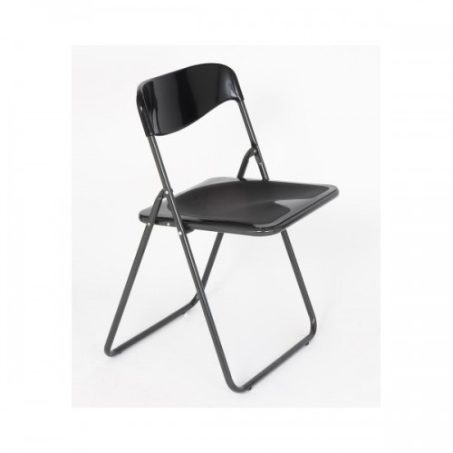Sedie Sedia Pieghevole In Acciaio Nera