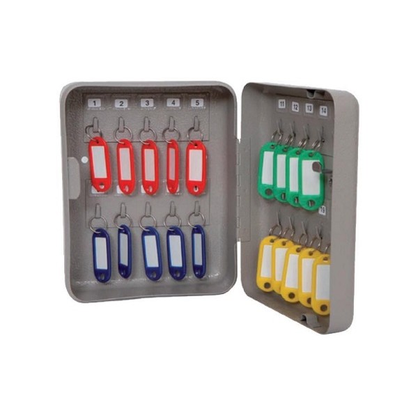 Complementi d'arredo Cassetta portachiavi in lamiera con serratura 20 ganci sicurezza casa