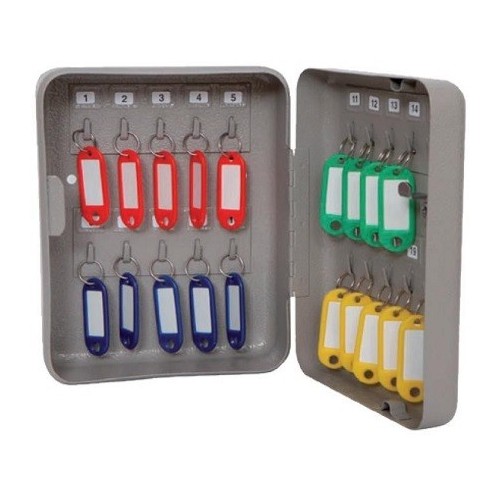 Complementi d'arredo Cassetta portachiavi in lamiera con serratura 20 ganci sicurezza casa