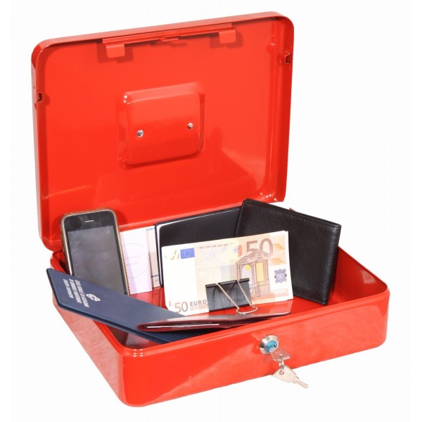 Serrature Cassetta portavalori di sicurezza 20x16x9 cm in acciaio portatile con chiave