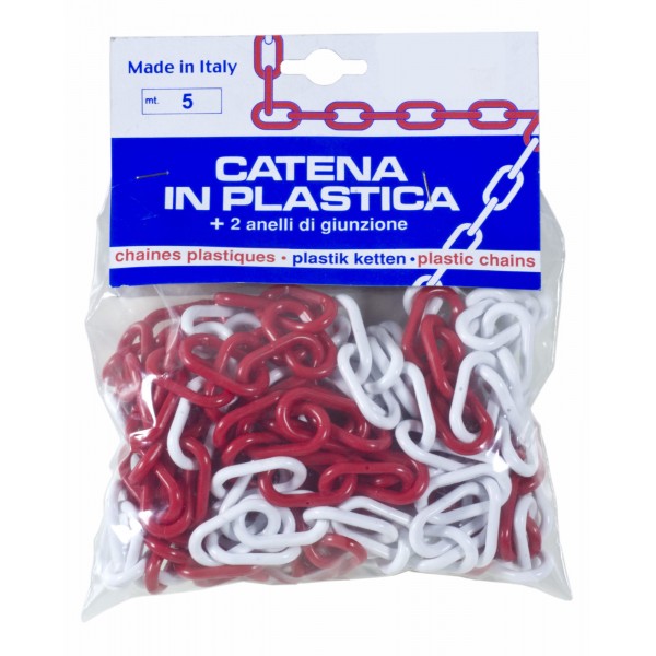 Ferramenta per mobili Catena segnaletica in plastica bicolore rosso bianco ricenzione