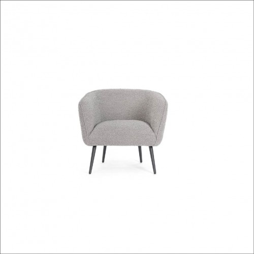 Poltrone Poltrona Arvil Colore Grigio Bouclé Dimesioni 76x70x68