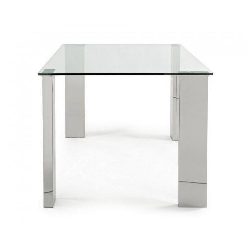 Arredo interni Tavolo New Arley 160x90 Acciaio/Vetro
