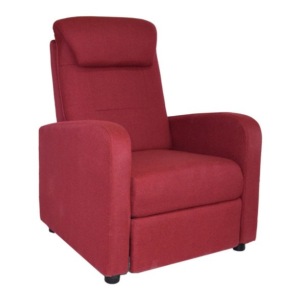Poltrone Poltrona Reclinabile Manuale Marta Colore Rossa Dimensioni 77x93X103