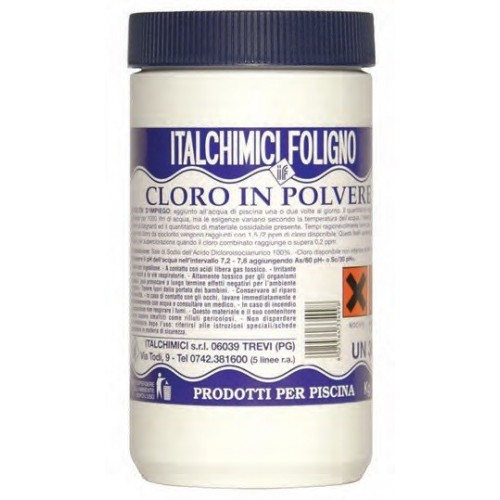 Pastiglie cloro piscine Cloro in polvere disinfettante 1 kg per piscina piscine italchimici 33499