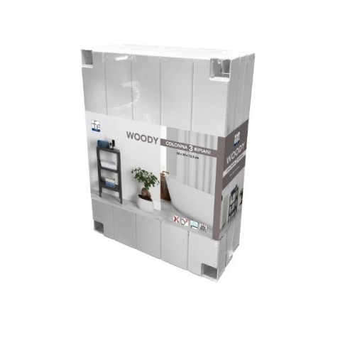 Arredo bagno Colonna Serie Woody 3 Ripiani  2938x73.5 Bianco