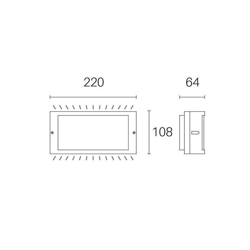 Applique Applique Linea Screen 10W Led Grafite Applique Applique Linea Screen 10W Led Grafite
