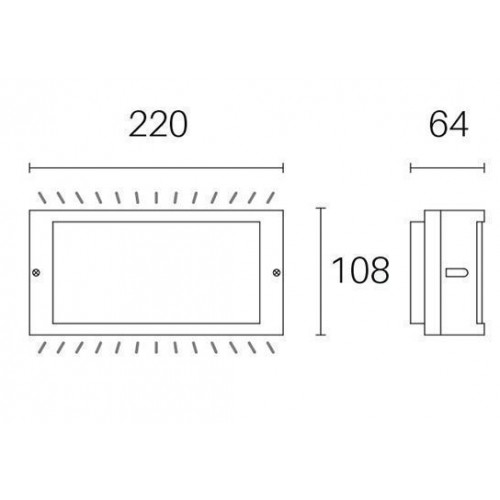 Applique Applique Linea Screen 10W Led Grafite