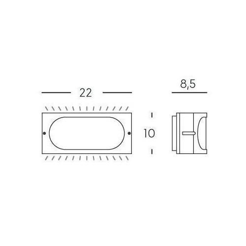 Applique Applique Aperta Linea Dive E27 Bianco