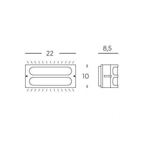 Applique Applique Grigia Linea Squba E27 Grafite
