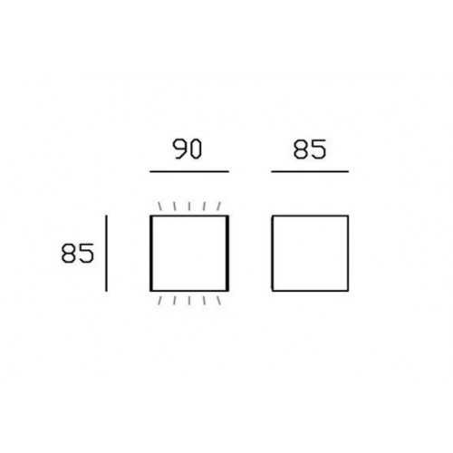 Applique Box Applique Mini 5,5W+5,5W LED 4000K Bianco