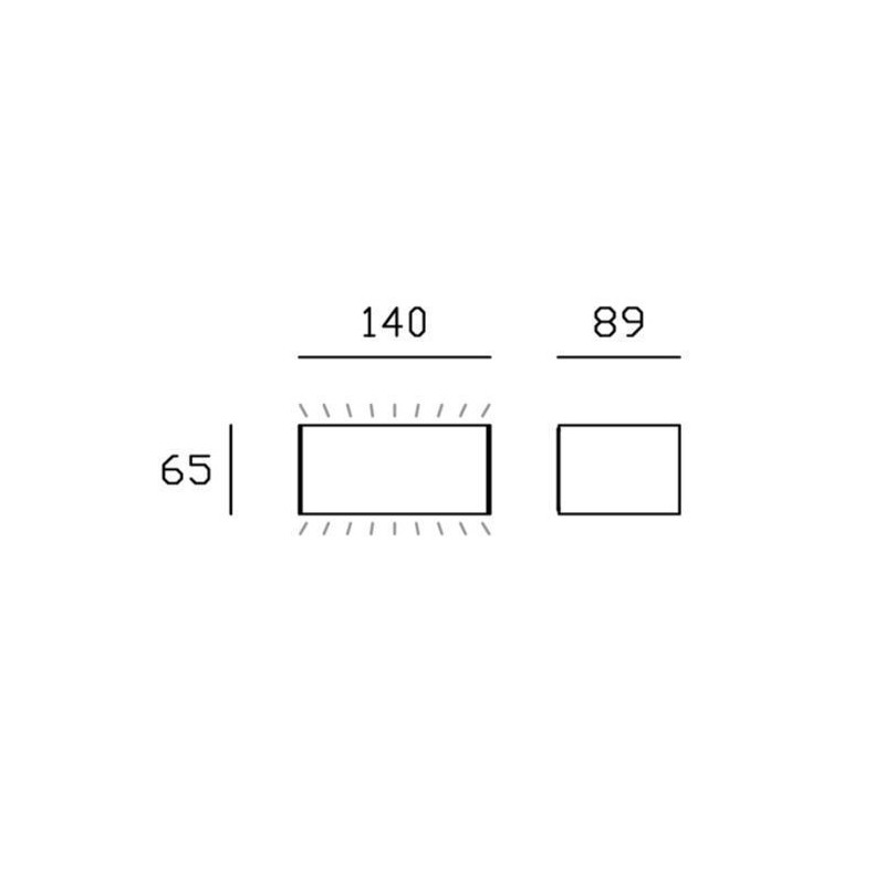 Applique Box Applique Media 12W Led 4000K Bianco Applique Box Applique Media 12W Led 4000K Bianco