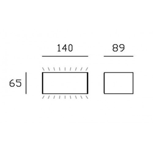 Applique Box Applique Media 12W Led 4000K Bianco