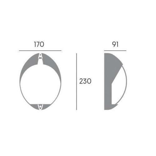 Illuminazione Plafoniera Verticale  Linea Cocoup 7W Led 4000k Bianco