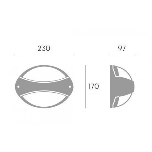 Applique Plafoniera Fascia Linea Cocoon 7W Led 4000k Bianco