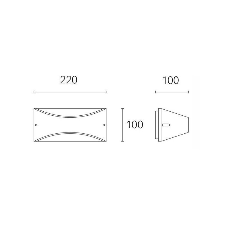 Applique Applique Fascia Linea Lhasa 10W led 4000k Grafite Applique Applique Fascia Linea Lhasa 10W led 4000k Grafite