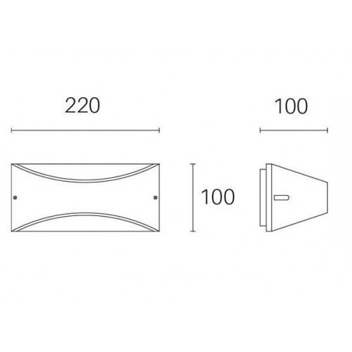 Applique Applique Fascia Linea Lhasa 10W led 4000k Grafite