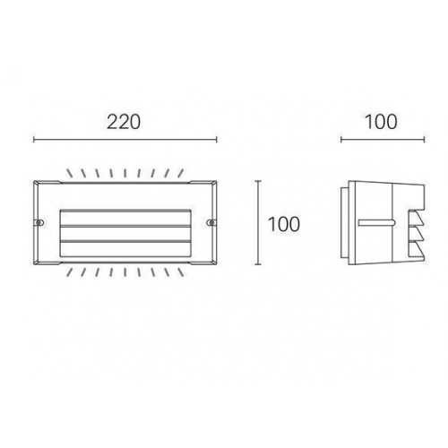 Applique Applique Linea Kobe 10W Led 4000K Bianco