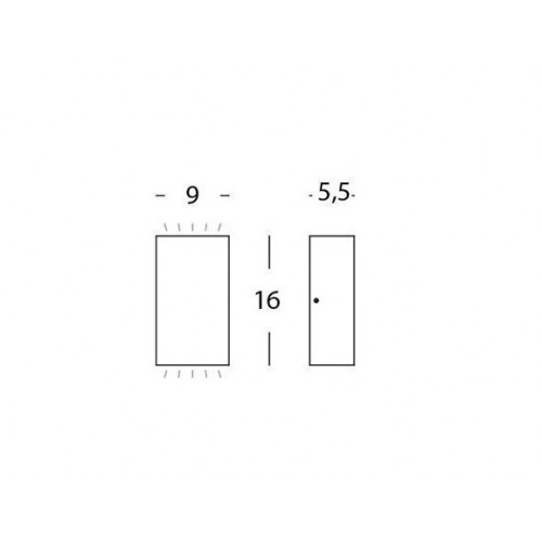 Applique Applique Linea Trump 6w+6w Led 4000k Grafite