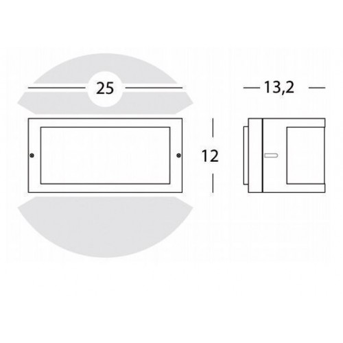 Applique Applique Linea Umbe Aperta E27 Grafite