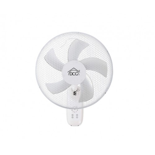 Ventilatori Ventilatore da Parete 5 Pale, 3 velocità, Telecomando, Timer, Oscillazione Orizzontale D40cm ,40W