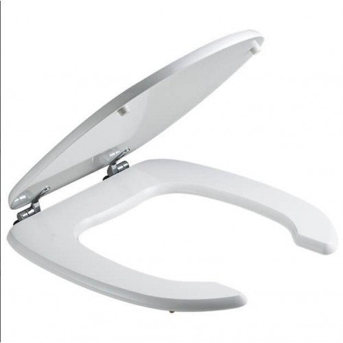 Copriwater Copriwater per disabili Laccato in Mdf Antibatterico 37.3 x 6 x 46 cm Bianco