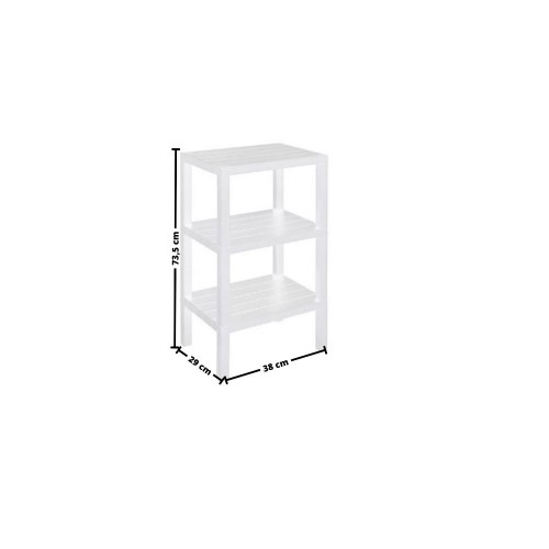 Arredo bagno Colonna Serie Woody 3 Ripiani  2938x73.5 Bianco