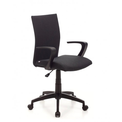 Sedie poltrone da ufficio Poltrona da ufficio Operativa 58 cm x 58 cm x H 93cm (99 cm) in Tessuto Milano Nera