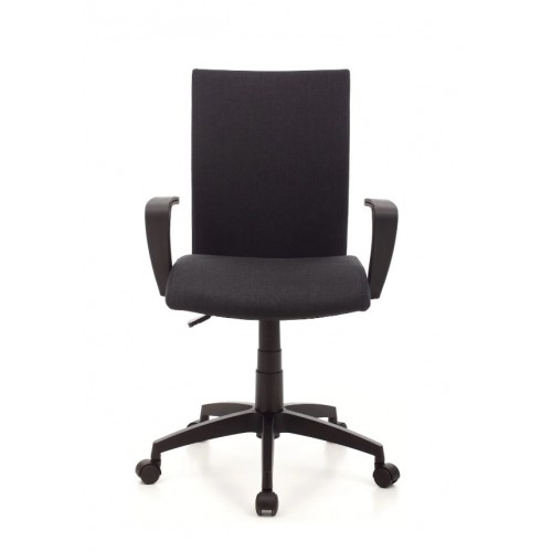 Sedie poltrone da ufficio Poltrona da ufficio Operativa 58 cm x 58 cm x H 93cm (99 cm) in Tessuto Milano Nera