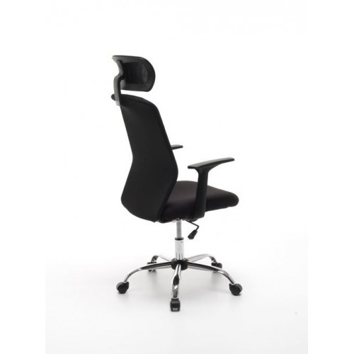 Sedie poltrone da ufficio Poltrona da Ufficio Direzionale 49.5 cm x 64 cm x H 116 cm (123.5 cm) Kart in tessuto Nero