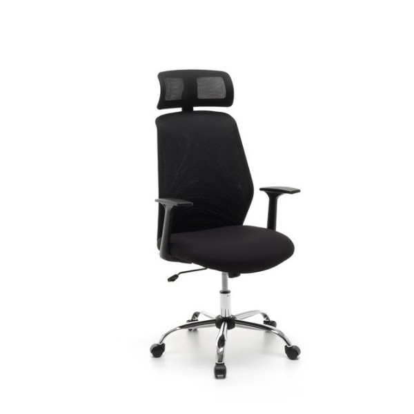 Sedie poltrone da ufficio Poltrona da Ufficio Direzionale 49.5 cm x 64 cm x H 116 cm (123.5 cm) Kart in tessuto Nero