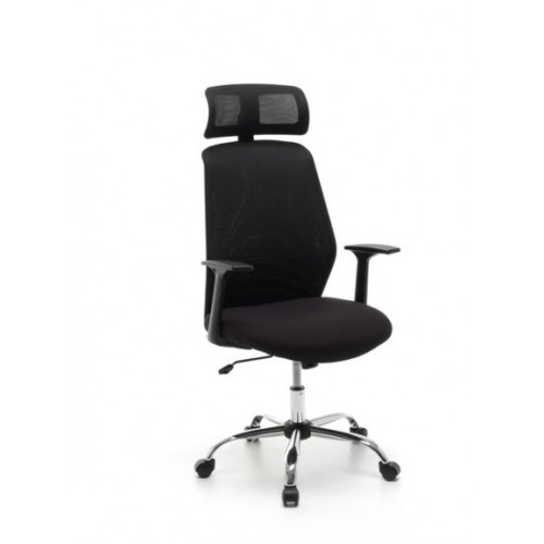 Sedie poltrone da ufficio Poltrona da Ufficio Direzionale 49.5 cm x 64 cm x H 116 cm (123.5 cm) Kart in tessuto Nero