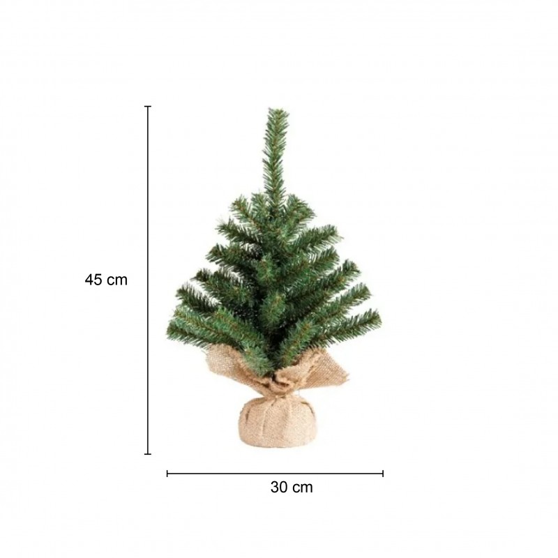 Alberi di Natale Everlands Albero di Natale Jute Bag 45 cm, Diametro 30 cm