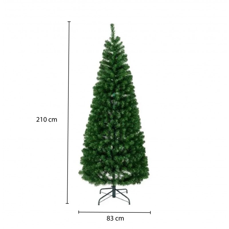 Alberi di Natale Everlands Albero di Natale Pop-up Verde 210 cm, Diametro 83 cm, Apertura a Ombrello, 12 Anni Di Garanzia