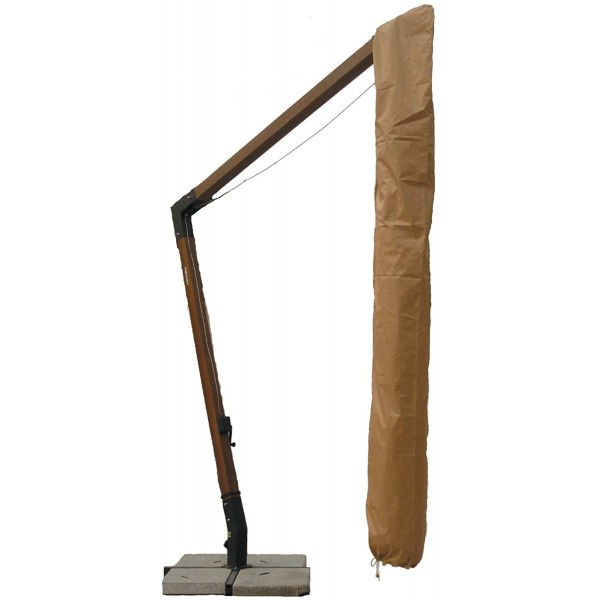 Copertura tela per esterni Custodia ecru' per ombrellone decentrato antipioggia mt 3x4 arredo giardino