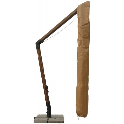 Copertura tela per esterni Custodia ecru' per ombrellone decentrato antipioggia mt 3x4 arredo giardino