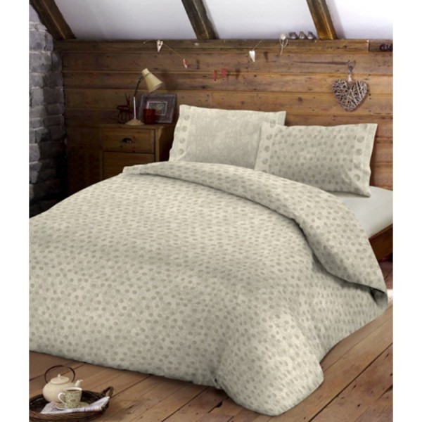 Biancheria Daunex parure copripiumino 250x200 dots var 1 naturale