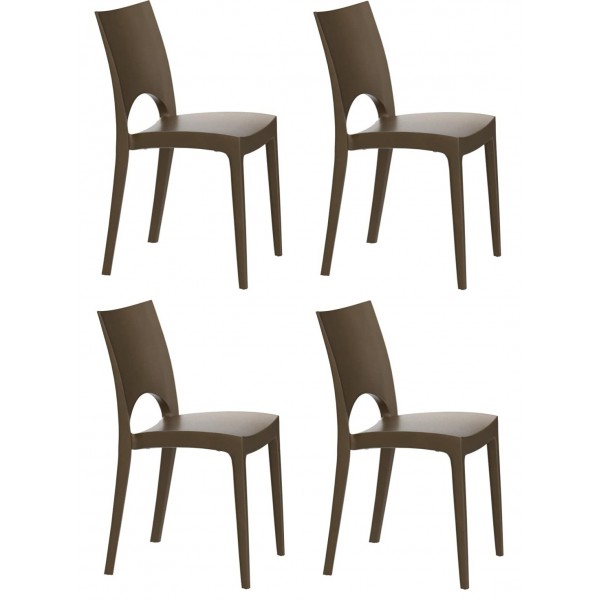 GLOUPIE Set 4 Sedie Utah In...