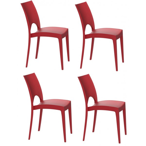 GLOUPIE Set 4 Sedie Utah In...