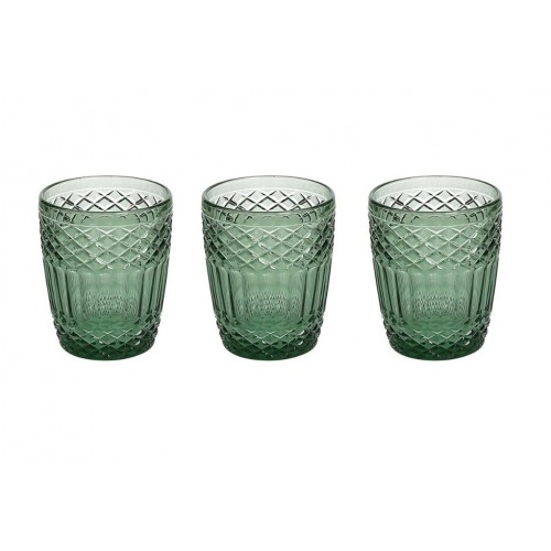 Bicchieri Set di 3 Bicchieri Linea Claire Vetro Verde