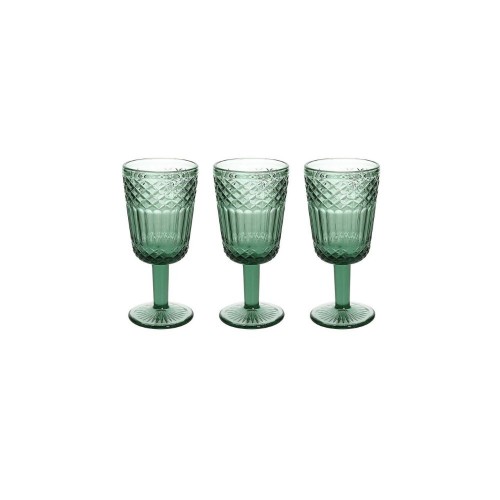 Bicchieri Set di 3 Calici Linea Claire Vetro Verde