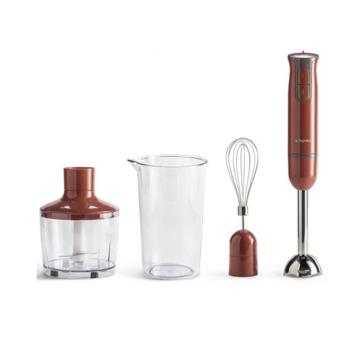 Elettrodomestici Frullatore Mixer a immersione 600W 3 in 1 Linea Iridea Rosso Mela