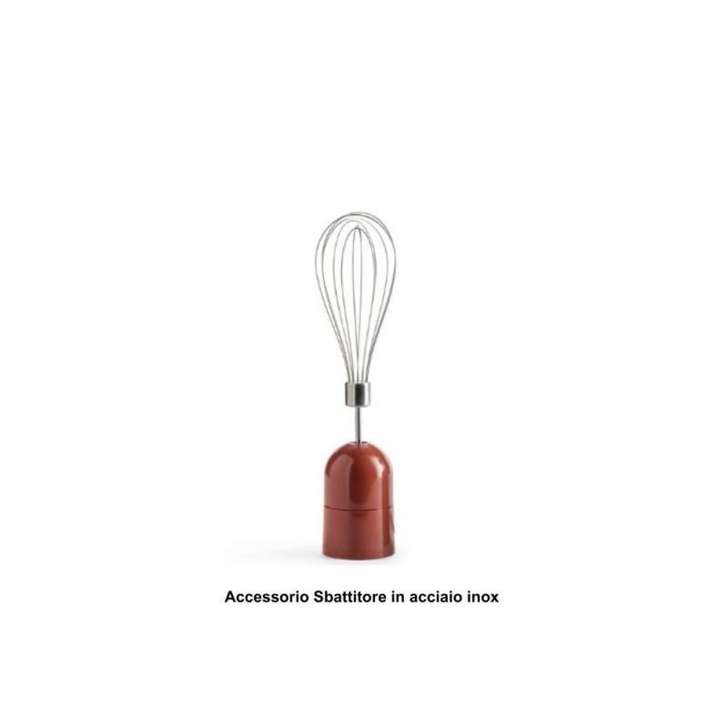 Elettrodomestici Frullatore Mixer a immersione 600W 3 in 1 Linea Iridea Rosso Mela