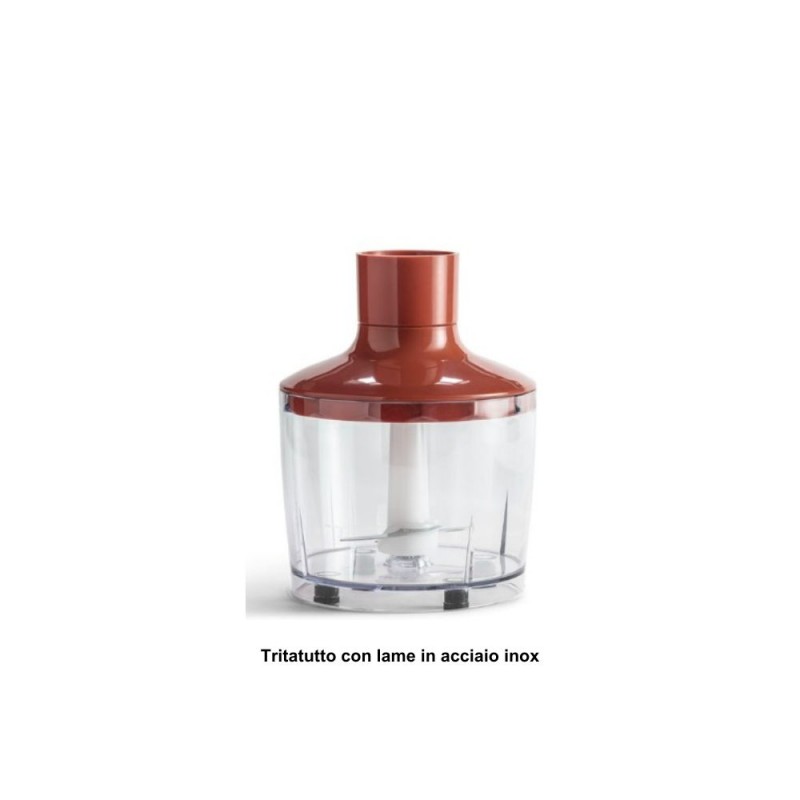 Elettrodomestici Frullatore Mixer a immersione 600W 3 in 1 Linea Iridea Rosso Mela