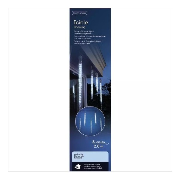 Luci natalizie Lumineo Luci di Natale Icicle Lights 8 Icicles 2,8 metri